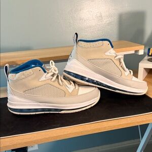 Jordan Beige and Blue Sneakers